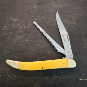 Queen Large Toothpick /Fish Knife in Yellow Synthetic