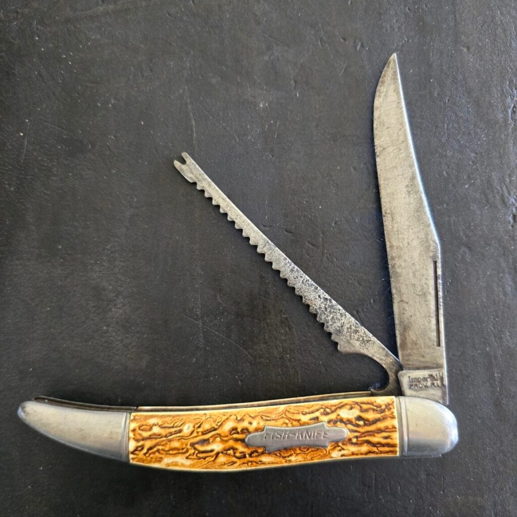 Imperial USA Fish Knife Toothpick (heavily used) knife for sale