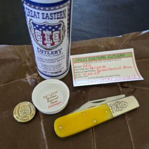 Great Eastern Cutlery #861125 SS Yellow Sawcut Bone PROTOTYPE