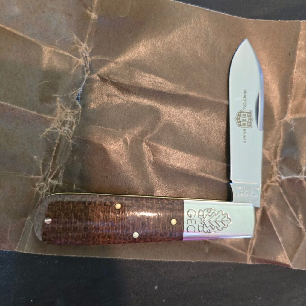 Great Eastern Cutlery #862125 SS Brown Burlap Micarta knife for sale