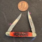 Rough Rider Tiny Red Jigged Bone Folder knife for sale