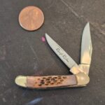 Rough Rider Tiny Brown Bone Folder knife for sale