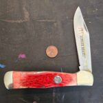 Rough Rider Jumbo folding Knife in Red Jigged Bone