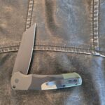 PROTECH KJ. MALIBU 02 FLIPPER M81 Camo Handle, DLC Black REVERSE TANTO Magnacut (Knife Joy Exclusive)