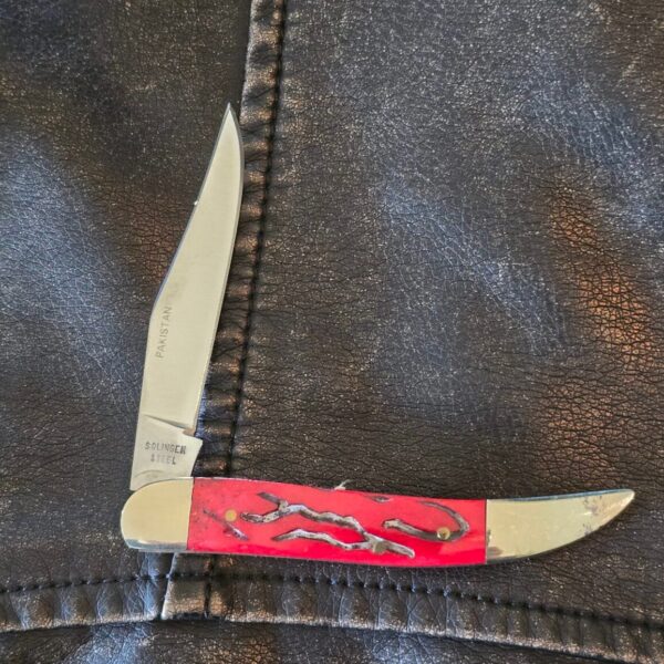 Frost Cutlery Medium Toothpick Red Jigged Bone