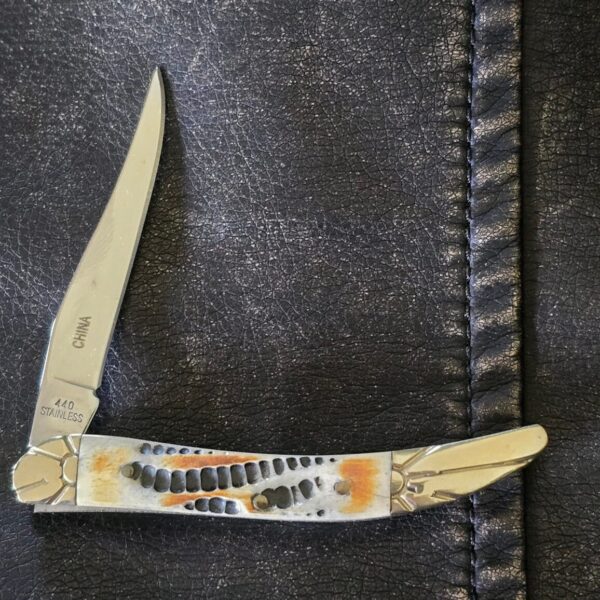 Frost Cutlery Small Toothpick in Brown Jigged Bone