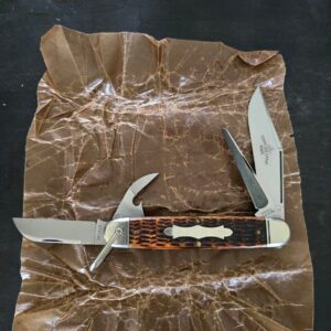 Great Eastern Cutlery #981416 Burnt Orange Jigged Bone