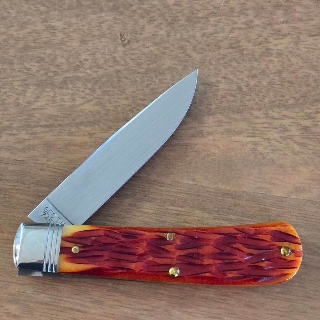 Great Eastern Cutlery #745117 Autumn Leaf Jigged Bone knife for sale