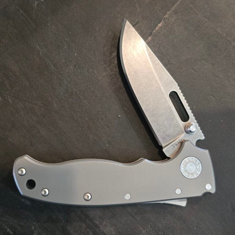 Demko Shark Lock AD20.5 CP Smooth TI 3V with custom re-profiled (for shallower secondary grind angle)