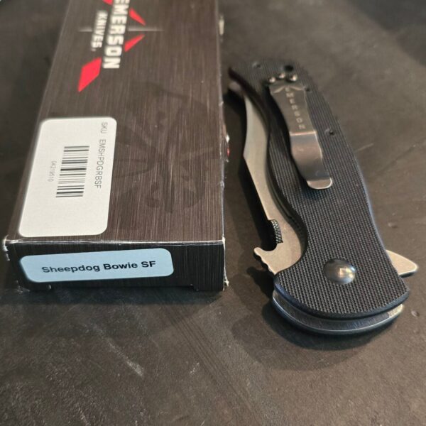 Emerson Sheepdog Bowie SF EMSHPDGRBSF (with after market custom standard v grind)