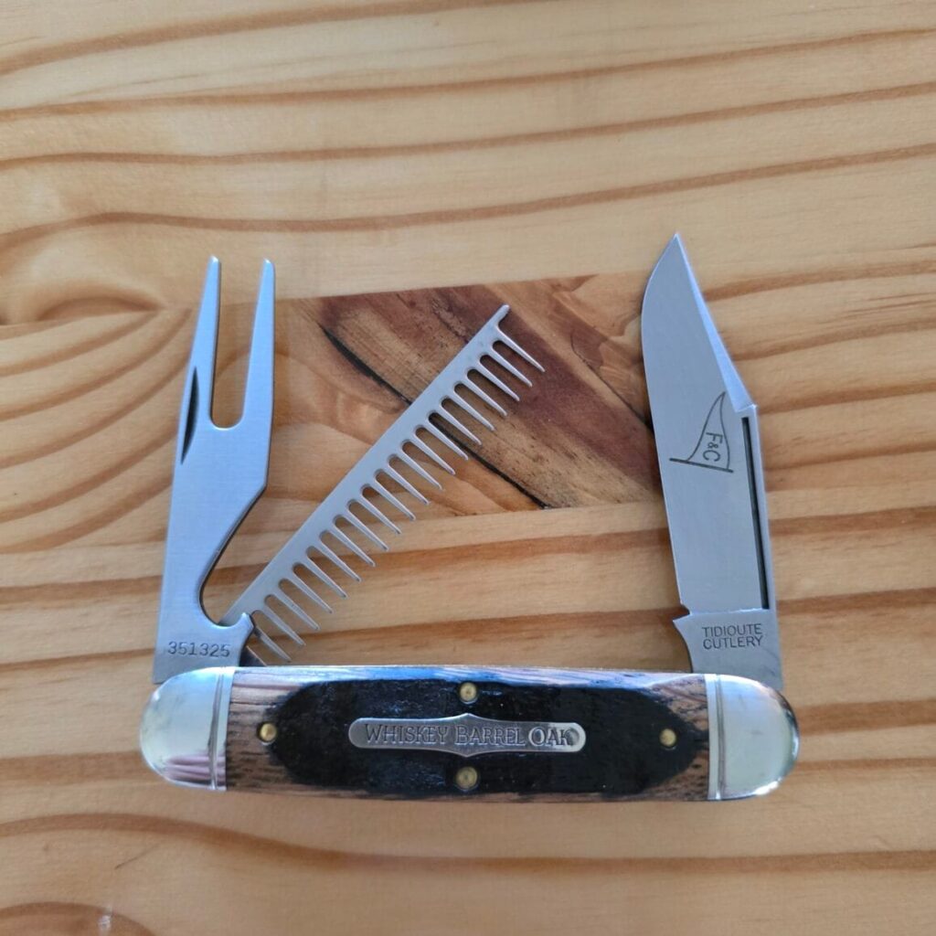 Great Eastern Cutlery #351325 Distressed Whiskey Barrel Oak PROTOTYPE knife for sale