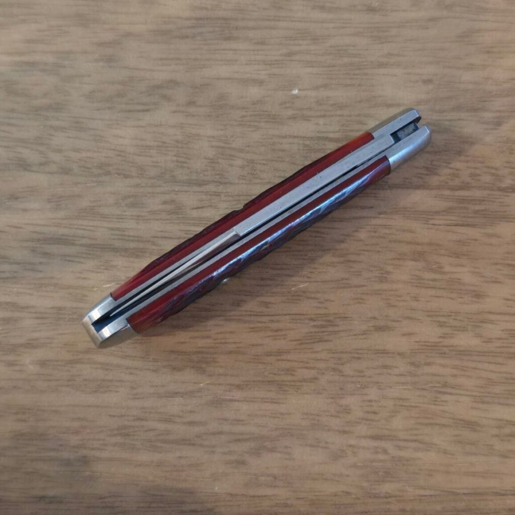 Great Eastern Cutlery #141118 Rust Red Jigged Bone knife for sale