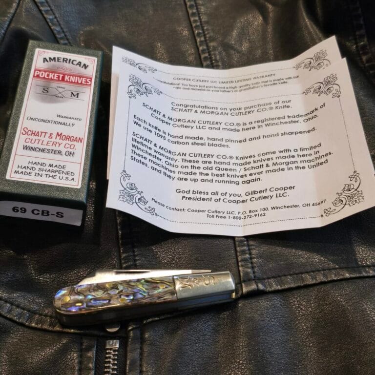 Schatt & Morgan Abalone 69 CB-S Pattern in 1095 Carbon Steel