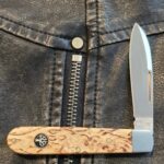 Boker Solingen Barlow Slip Joint Folding Knife in N690 and Curley Birch knife for sale