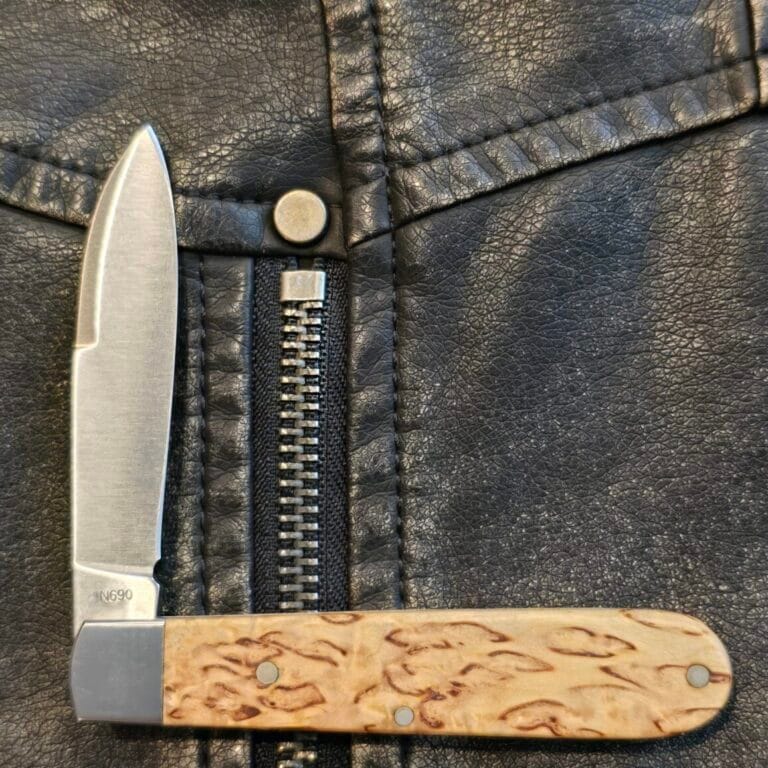 Boker Solingen Barlow Slip Joint Folding Knife in N690 and Curley Birch