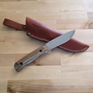 BPS Knives Bushcraft Fixed Knife 4.25" 1066 Steel Full Tang Blade Walnut Handle