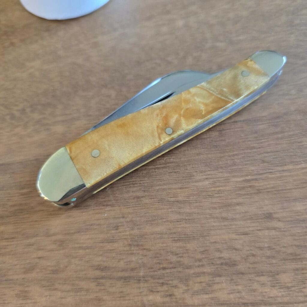 Titusville Cutlery Rooster Comb in Golden Maple Burl Wood by Daniels 2025 (1 of 10) knife for sale