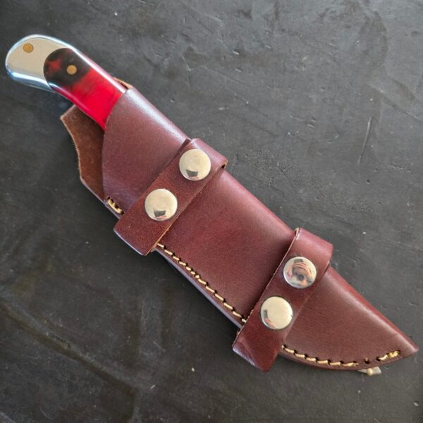Custom Damascus Fixed Blade By "M" Allegany NY with Kernite Scales
