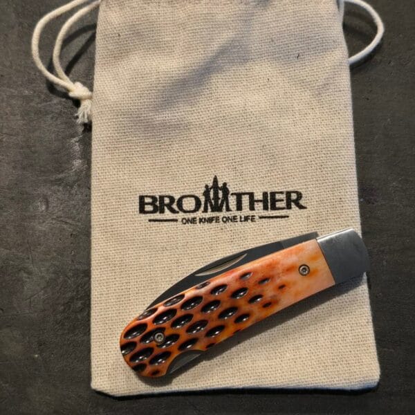 Watchman Brother 1506 with Bone Grips, Lock Back Pocket Knife