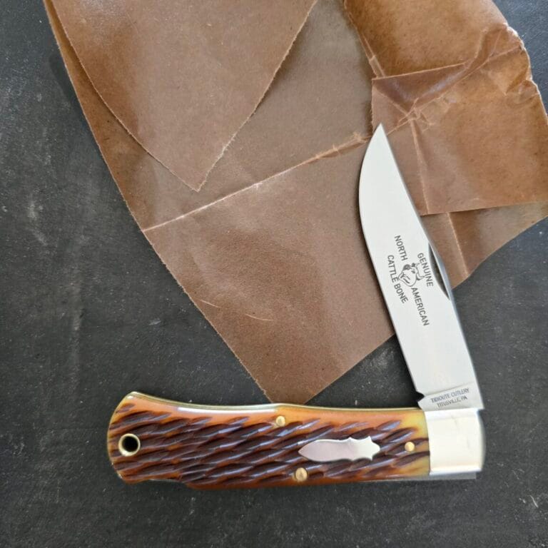 Great Eastern Cutlery #421125 LB Antique Yellow Jigged Bone