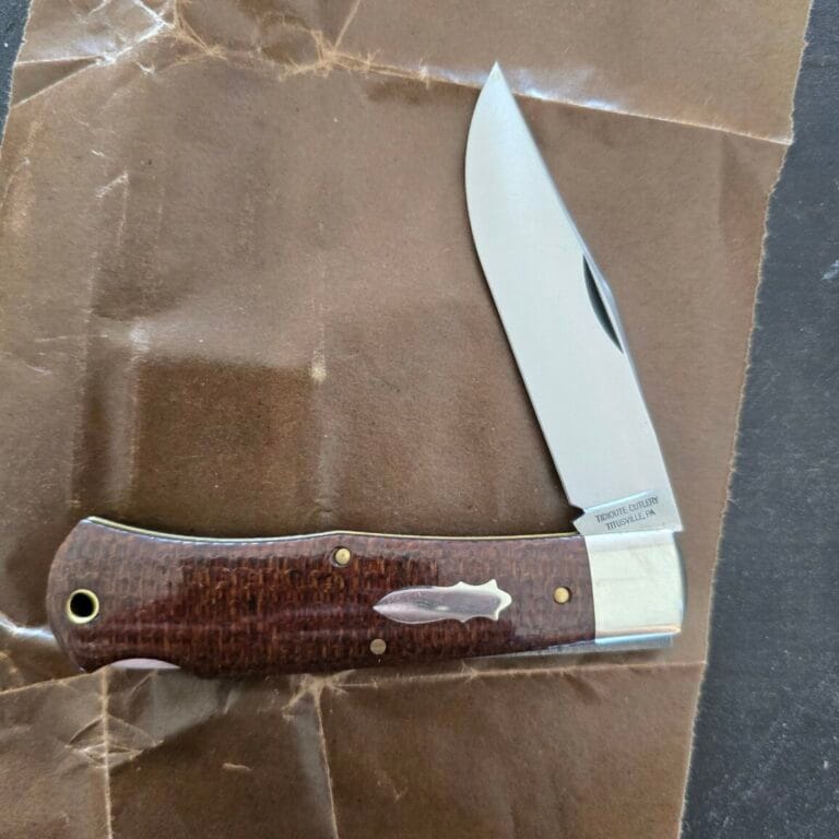 Great Eastern Cutlery #421125 LB Brown Burlap Micarta PROTOTYPE