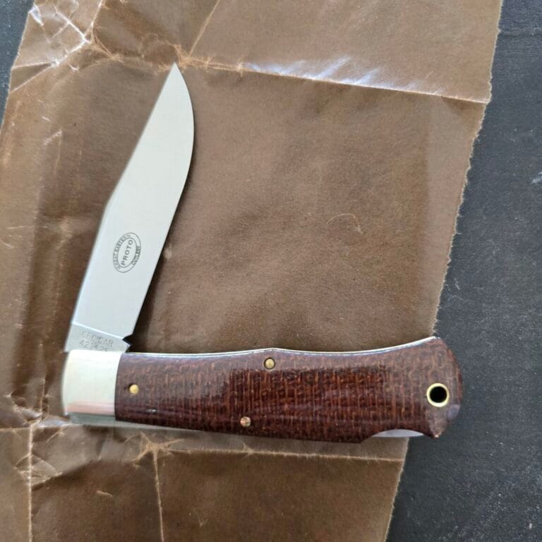 Great Eastern Cutlery #421125 LB Brown Burlap Micarta PROTOTYPE