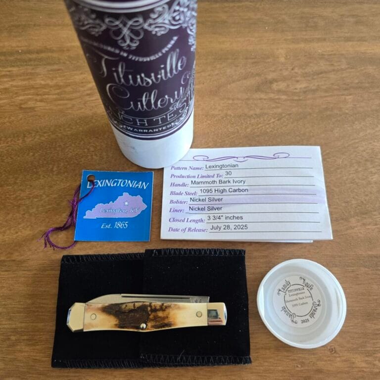Titusville Cutlery Lexingtonian in Mammoth Bark and 1095 by Daniels 2025 1 of 30