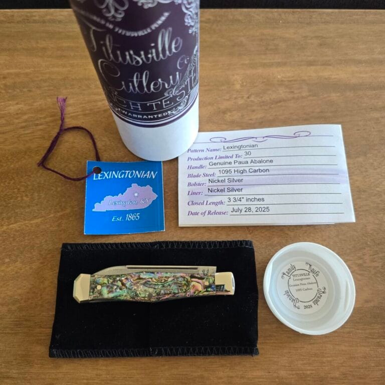 Titusville Cutlery Lexingtonian in Genuine Paua Abalone and 1095 by Daniels 2025 1 of 30