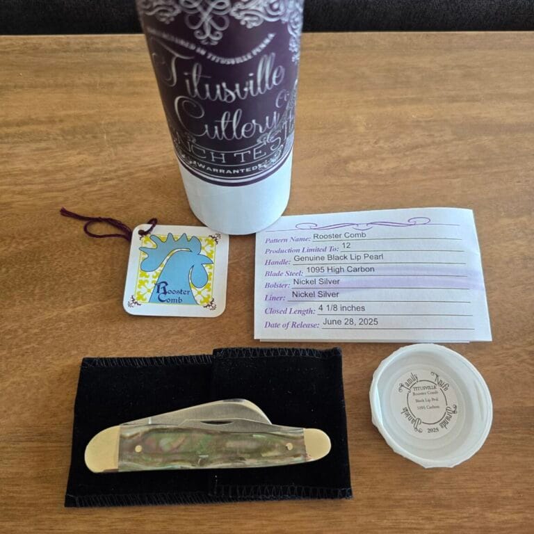 Titusville Cutlery Rooster Comb in Genuine Black Lip Pearl by Daniels 2025 (1 of 12)