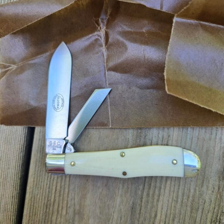 Great Eastern Cutlery #922225 Ivory Linen Micarta PROTOTYPE