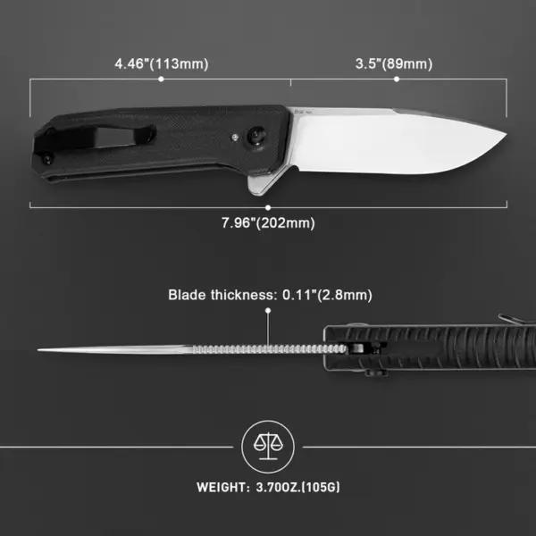 Kizer Brat 154CM Blade Integral G10 Handle V3630C1 knives for sale