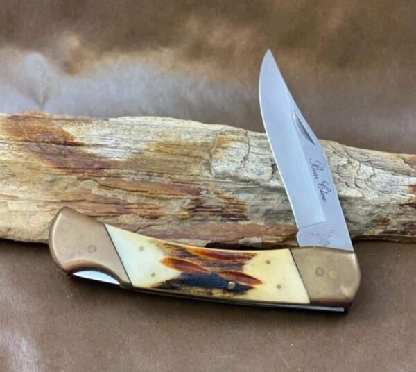 Frost Cutlery Bear Claw Lockback Stag Clip point – gallery image 1