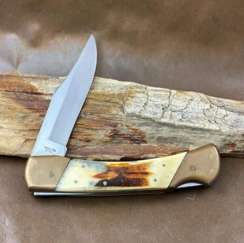 Frost Cutlery Bear Claw Lockback Stag Clip point – gallery image 3