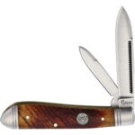 Queen Cutlery Brown Sawcut Bone Peanut Knife QN011