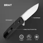 Kizer Brat 154CM Blade Integral G10 Handle V3630C1 knife for sale
