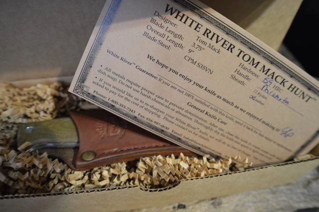 White River Knife & Tool Tom Mack Hunt Olive Drab Micarta S35VN – gallery image 6