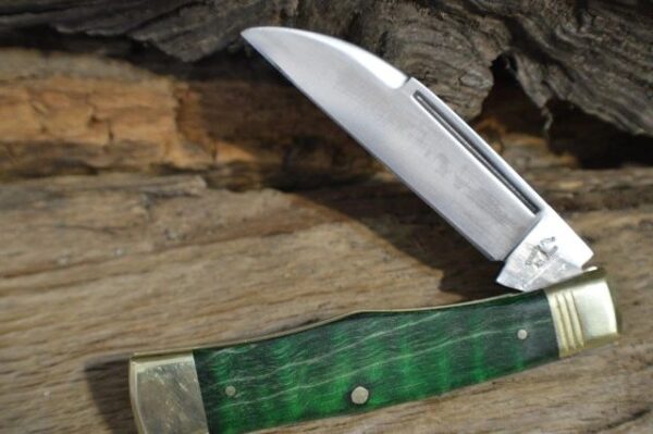 Trestle Pine Gunflint Green Curly Maple – gallery image 1