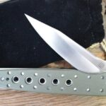 Artisan Virginia Folder D2 Green G-10 Handle knives for sale