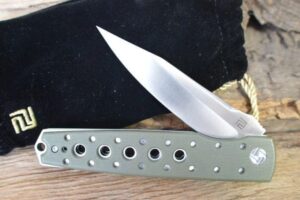 Artisan Virginia Folder D2 Green G-10 Handle knives for sale
