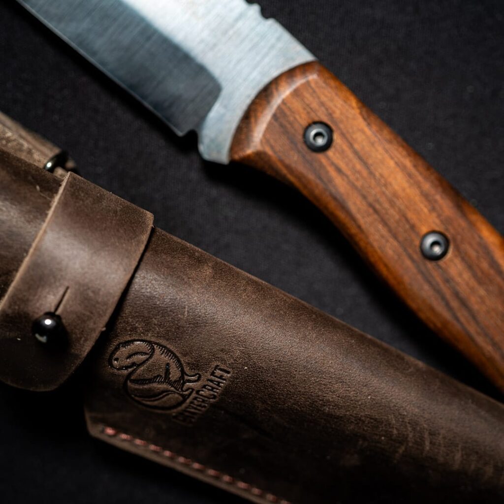 Beavercraft BSH4 Dusk – Carbon Steel Bushcraft Knife Walnut Handle with Leather Sheath – gallery image 2