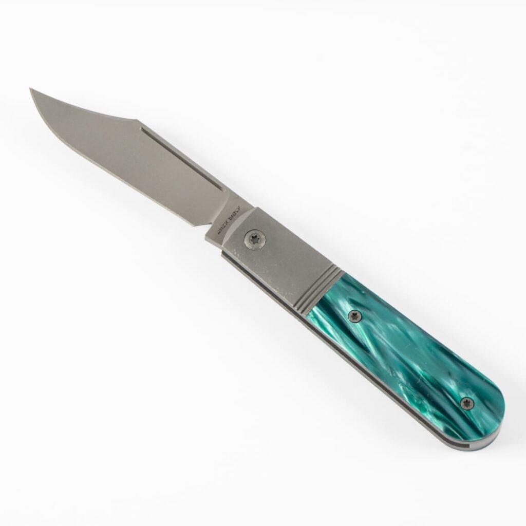 Jack Wolf BIG BRO JACK - KIRINITE OZ GREEN BLAST & TUMBLE knife for sale