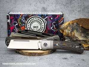 C. Risner Exclusive Hedgehog Single Blade Sheepsfoot Camocarbon-Halloween Night – gallery image 5