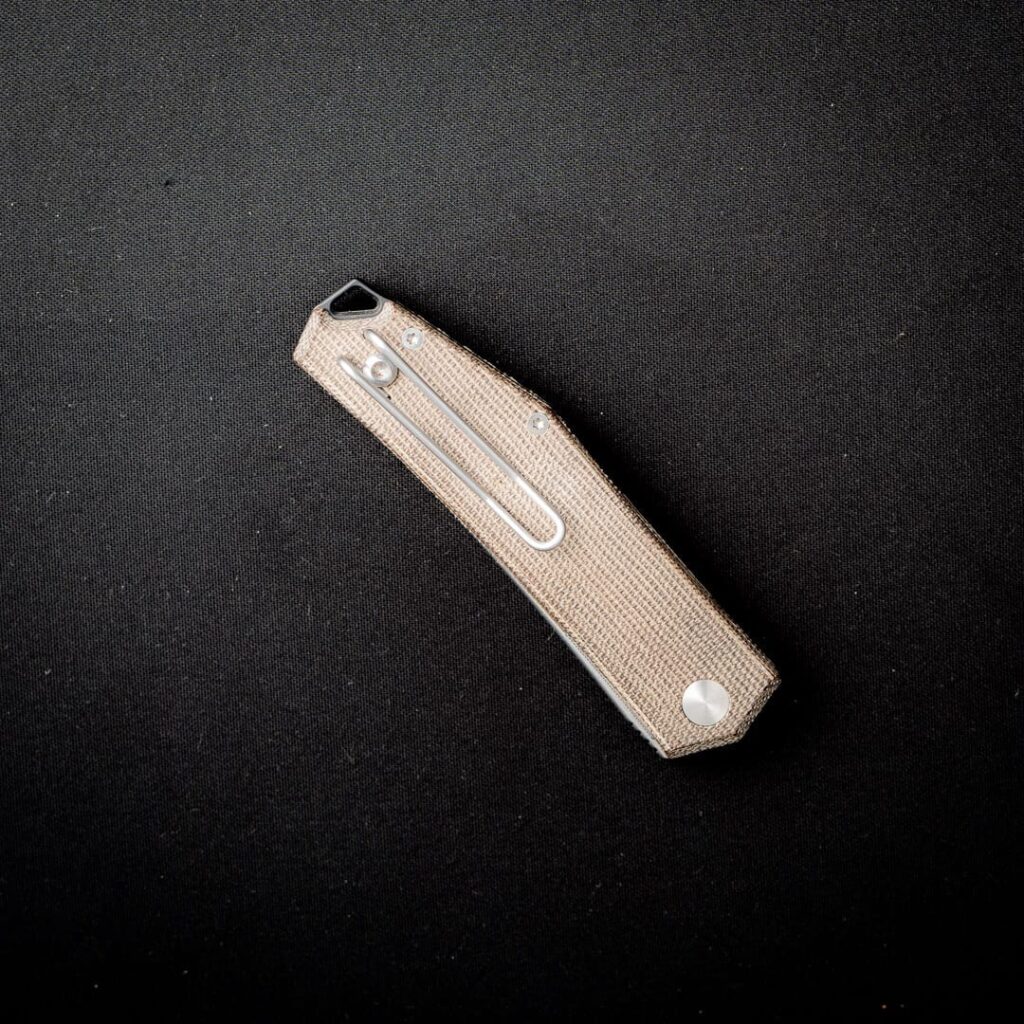 GiantMouse ACE Clyde - Natural Canvas Micarta Discounted "Rescue Mouse" – gallery image 4