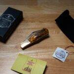 Excelsior Knife Co. TSA Exclusive Genuine Burnt Stag Mokume Bolster Damascus Folder 1 of 1 Designed By Chuck Hawes knife for sale
