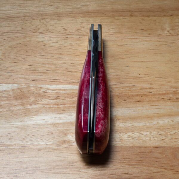 Excelsior Knife Co. TSA Exclusive Indigo Moon Box Elder Mokume Bolster Damascus Folder 1 of 1 Designed By Chuck Hawes knives for sale