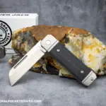 C Risner Ohio River Jack Single Sheepsfoot Black Canvas Micarta