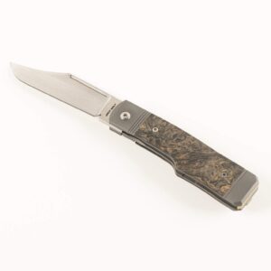 GUNSLINGER JACK - FAT CARBON DARK MATTER GOLD HAND SATIN knives for sale
