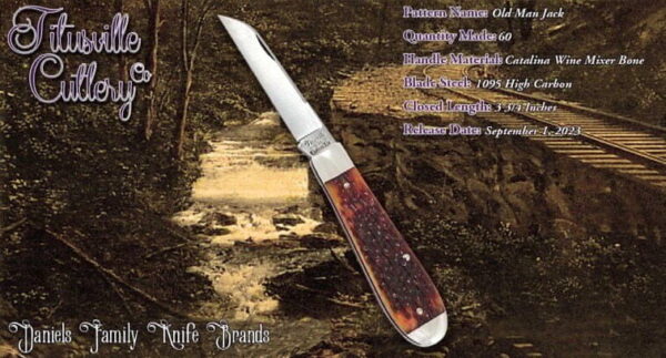 Daniels Family Knife Brands 2023 Titusville Old Man Jack Catalina Wine Bone 1 of 60 – gallery image 1