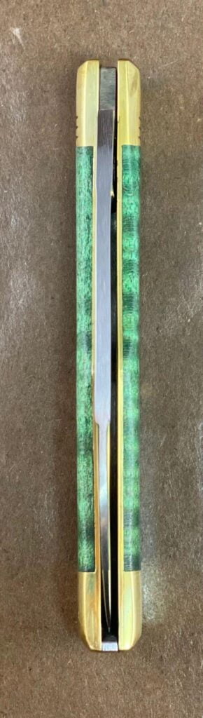 Trestle Pine Knives Gunflint ~ Curly Green Maple Handle – gallery image 3
