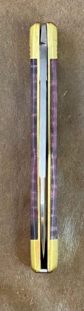 Trestle Pine Knives Gunflint ~ Curly Purple Maple Handle – gallery image 3